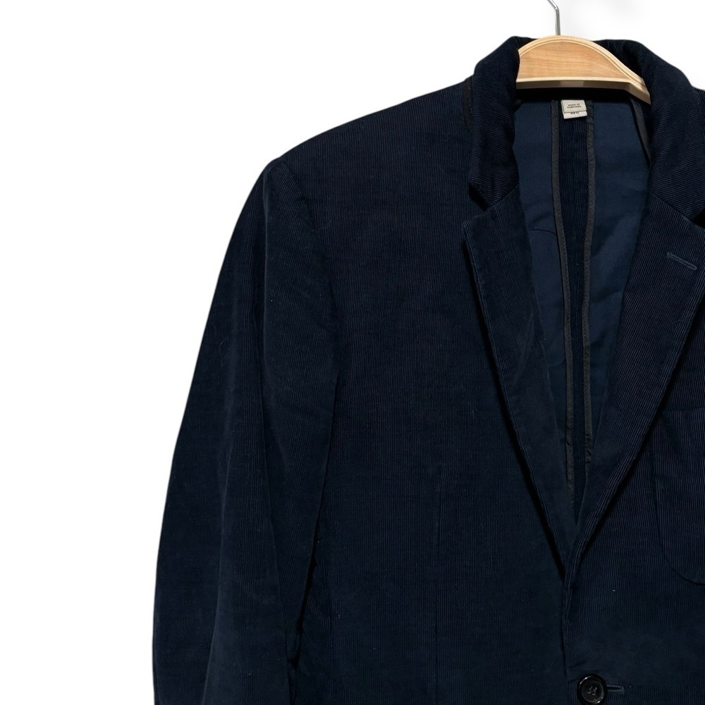 Burberry Men's Corduroy Navy Blue Blazer Jacket Size 44R - Picture 4 of 8
